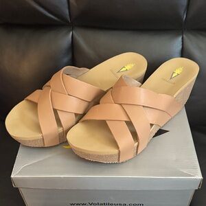 Volatile Women's Brown Wedge Sandals- Sz 10